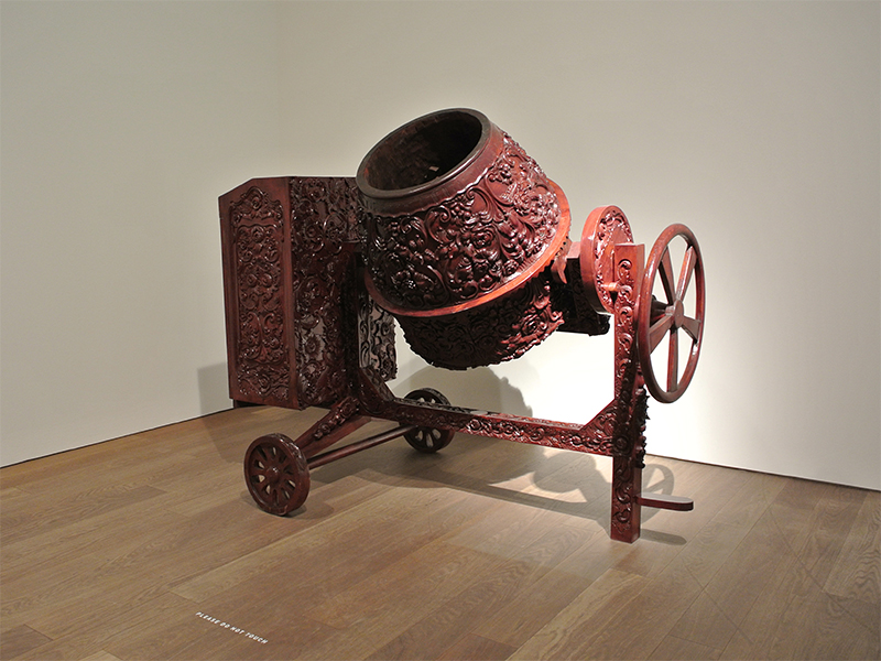 view of the exhibition Wim Delvoye, Mudam Luxembourg 02/07/2016 - 08/01/2017